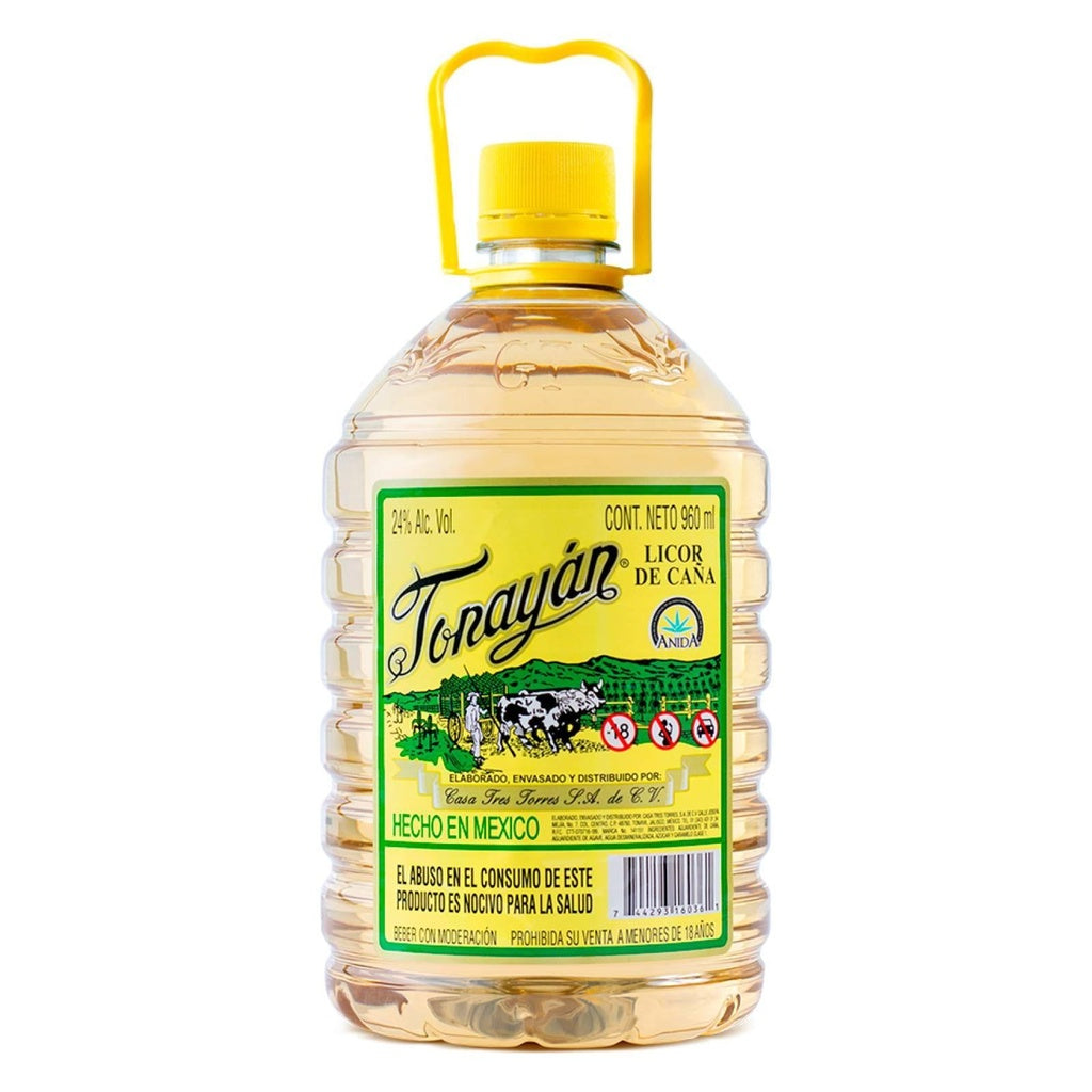 Destilado De Agave Licor De Caña Tonayan Pet Amarillo 440 Ml